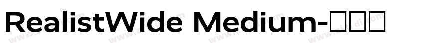 RealistWide Medium字体转换